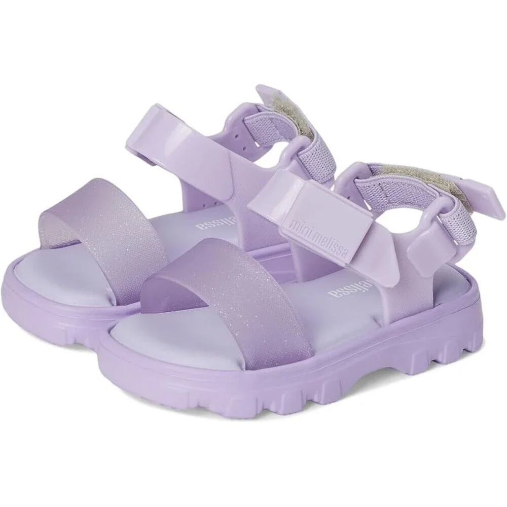 Mini Melissa Kick Off Sandals Toddler US 12 Purple Adjustable Strap ZOGG1123